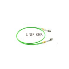 LC UPC Duplex to LC UPC Duplex Multimode (OM5) Fiber Patch Cable Lime Green 1M