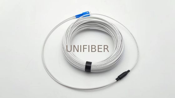 FTTH SM G657A2 SC/APC-SC/APC 2 Core Fibre Drop Patch Cable White 30M