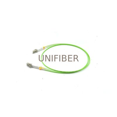 LC UPC Duplex to LC UPC Duplex Multimode (OM5) Fiber Patch Cable Lime Green 1M