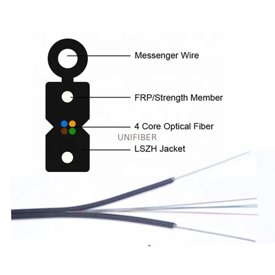 LSZH G657A2 Outdoor FTTH Drop Cable GJYXCH 1/2/4 Core FRP