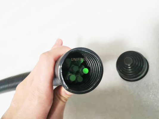 SC / LC Tactical Armored Fiber Cable Assembly With Flexible Conduit