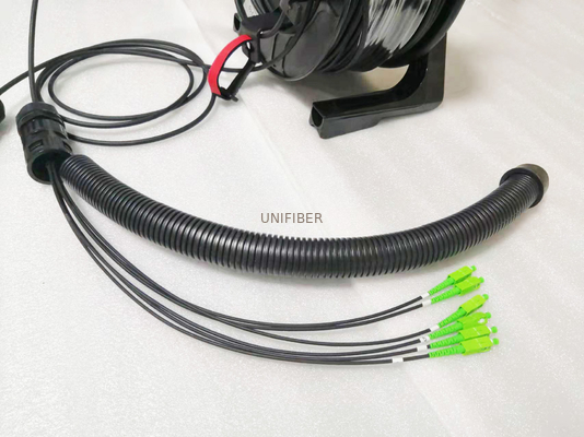 SC / LC Tactical Armored Fiber Cable Assembly With Flexible Conduit
